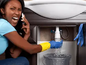 Emergency plumbing repair for a leaking sink drain under a bathroom vanity in Saint Petersburg, FL
